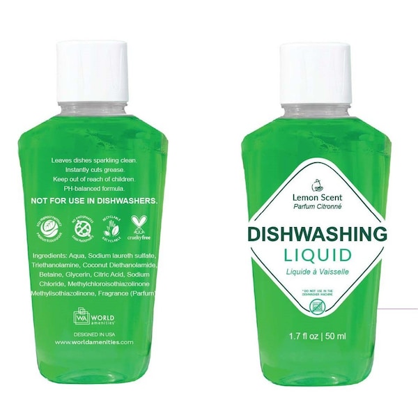 Accessories Collective Dishwashing Liquid Bottle, 1.7 fl oz/50ml, 90PK HA-AC-DISH - main